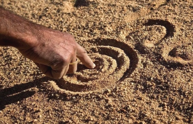 Gr8motive Sand Drawing Indigenous Aboriginal and Torres Strait Islander