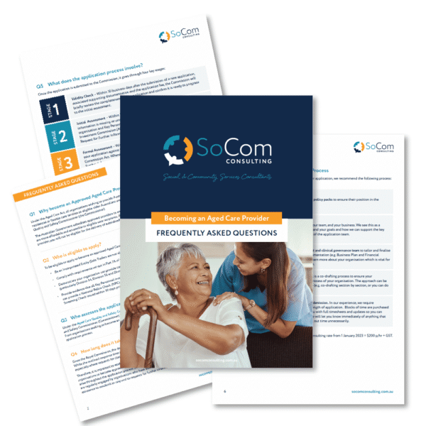 FAQs - Aged Care Provider Application Process